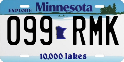 MN license plate 099RMK