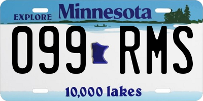MN license plate 099RMS