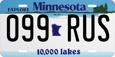 MN license plate 099RUS