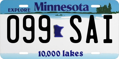 MN license plate 099SAI