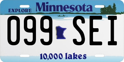 MN license plate 099SEI