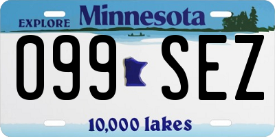 MN license plate 099SEZ