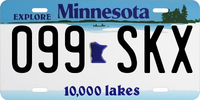 MN license plate 099SKX