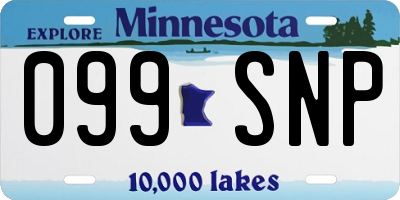 MN license plate 099SNP