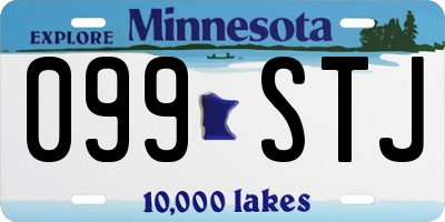 MN license plate 099STJ