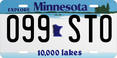 MN license plate 099STO