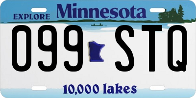 MN license plate 099STQ
