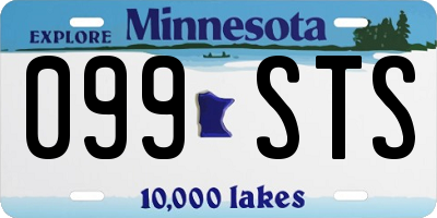 MN license plate 099STS