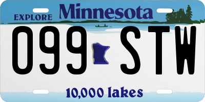 MN license plate 099STW
