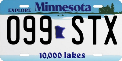 MN license plate 099STX