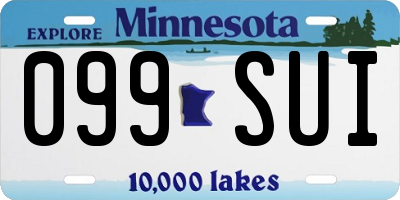 MN license plate 099SUI