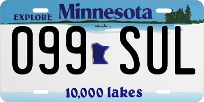 MN license plate 099SUL