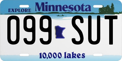 MN license plate 099SUT
