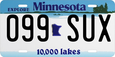 MN license plate 099SUX