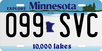 MN license plate 099SVC