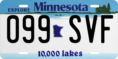 MN license plate 099SVF
