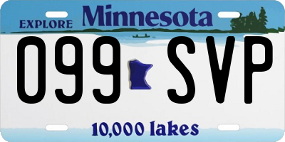 MN license plate 099SVP