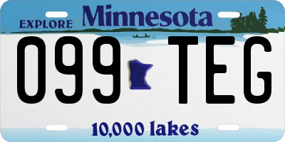 MN license plate 099TEG