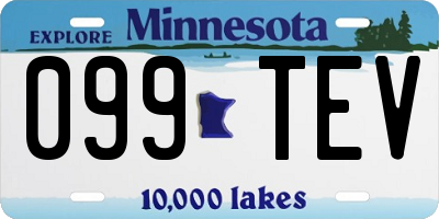 MN license plate 099TEV