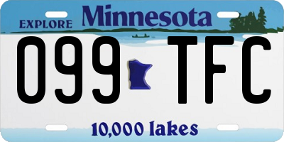 MN license plate 099TFC