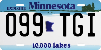 MN license plate 099TGI