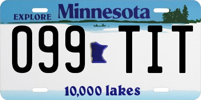 MN license plate 099TIT