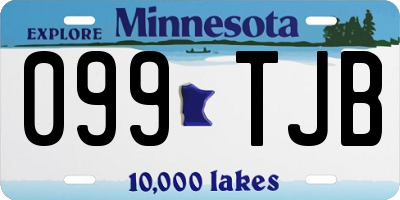 MN license plate 099TJB
