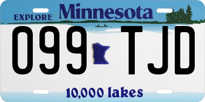 MN license plate 099TJD