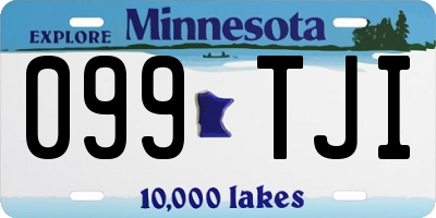MN license plate 099TJI