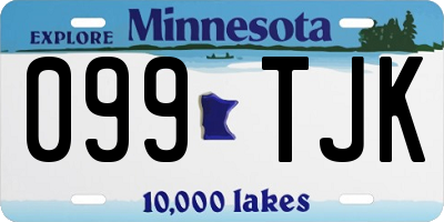MN license plate 099TJK