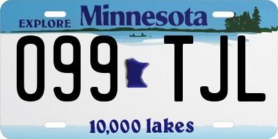 MN license plate 099TJL
