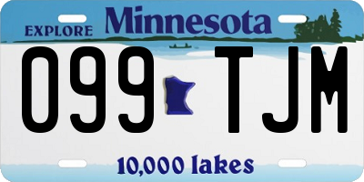 MN license plate 099TJM