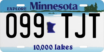 MN license plate 099TJT