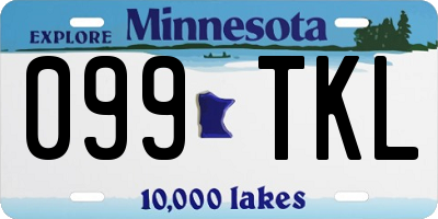 MN license plate 099TKL