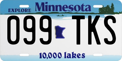 MN license plate 099TKS