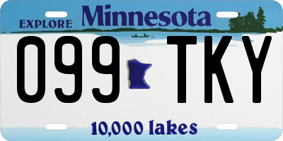 MN license plate 099TKY