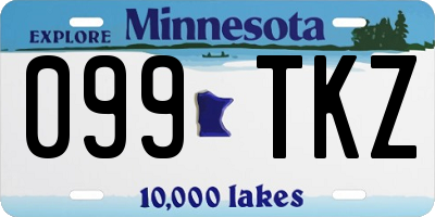 MN license plate 099TKZ