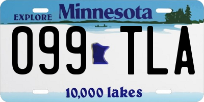 MN license plate 099TLA