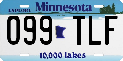 MN license plate 099TLF