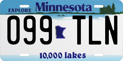 MN license plate 099TLN