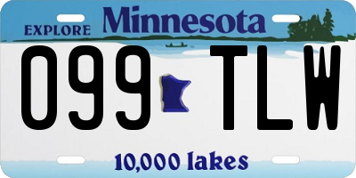 MN license plate 099TLW
