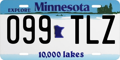 MN license plate 099TLZ