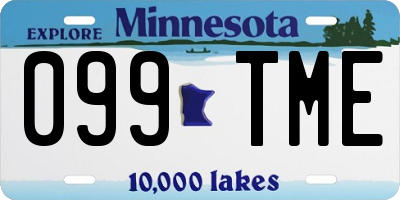 MN license plate 099TME