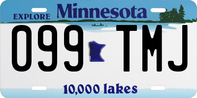 MN license plate 099TMJ
