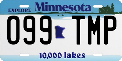 MN license plate 099TMP