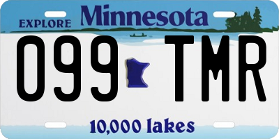 MN license plate 099TMR