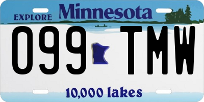 MN license plate 099TMW