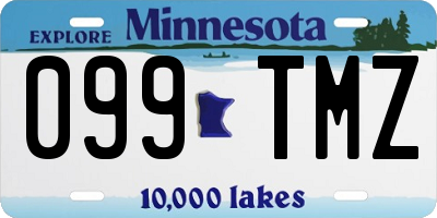 MN license plate 099TMZ