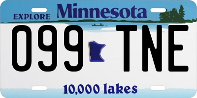 MN license plate 099TNE