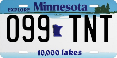 MN license plate 099TNT